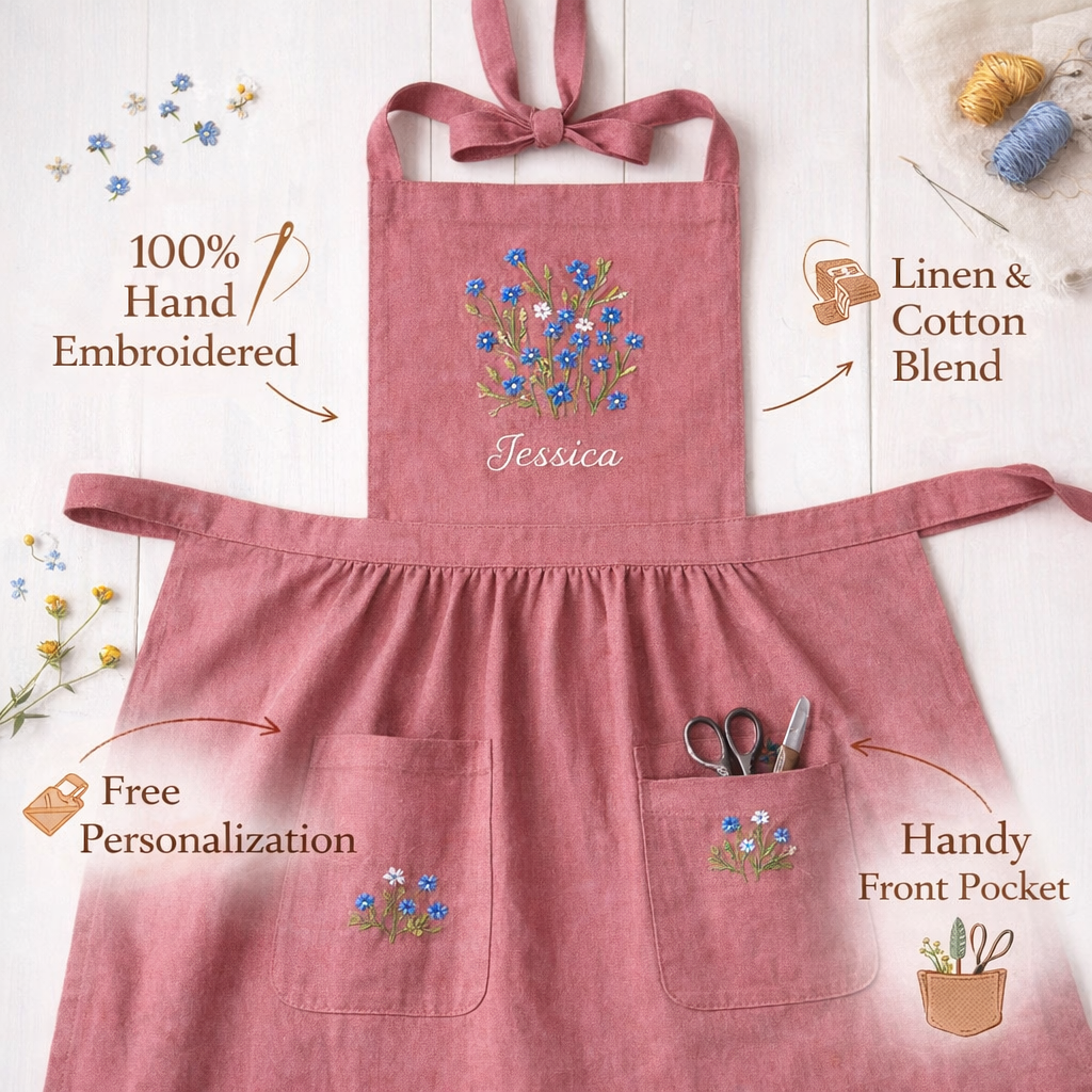 Wildflower Meadow Apron with pockets