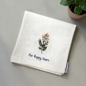 Wedding Handkerchief (Linen, Hand-Embroidered)