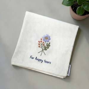 Mother of the Bride Handkerchief (Linen, Hand-Embroidered)